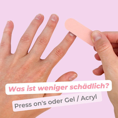 Sind Press-On-Nägel weniger schädlich als Acryl oder Gel?