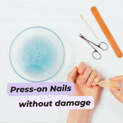 How do I protect my natural nails from nail glue?